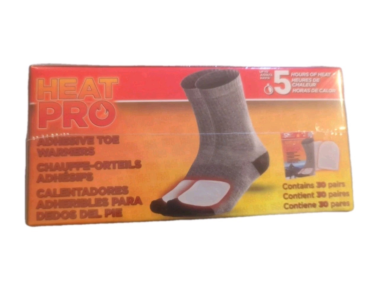 Heat Pro Adhesive Toe Warmers 30-Pair Box