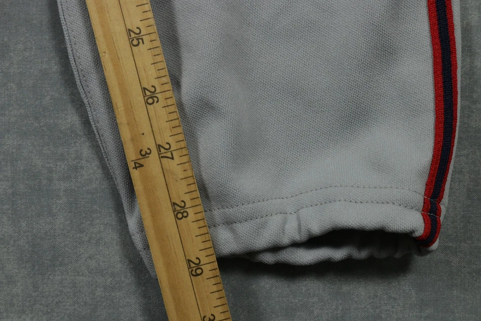 Pantalones de béisbol Majestic MLB para hombre 37x29 gris a rayas rojas colección auténtica 2016 Foto 4 de 4