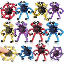 Transformable Robot Fidget Spinners 12 Pack ABS Plastic Kids Adults Party Favors