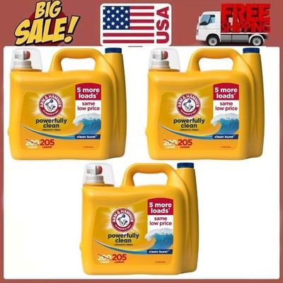 3-Pack Arm & Hammer Liquid Laundry Detergent Clean Burst 205oz