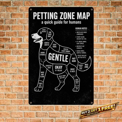 Black Cat Stroking For Beginners Metal Sign Funny Retro Art