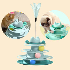 Cat Carousel Toy Windmill Ball Pet Relieves Bore New Cat Teasing Stick Green