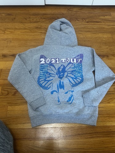 RARE Piper Rockelle 2021 Tour Gray Pullover Long Sleeve Hoodie-Youth M 7/8 - Picture 2 of 2