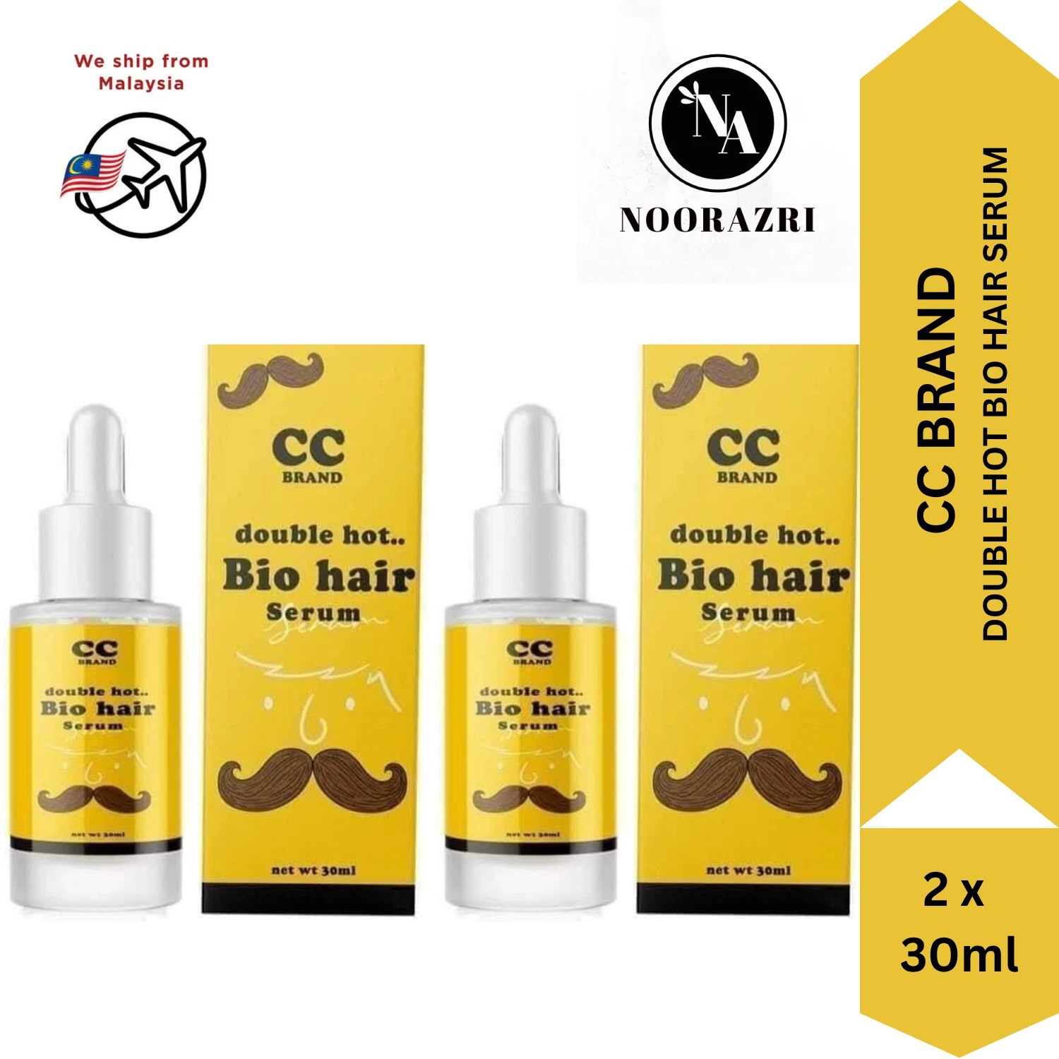 2 X CC Bio Hair Serum (Exp 08/2027) 100% Original product Hair Growth For Men 30