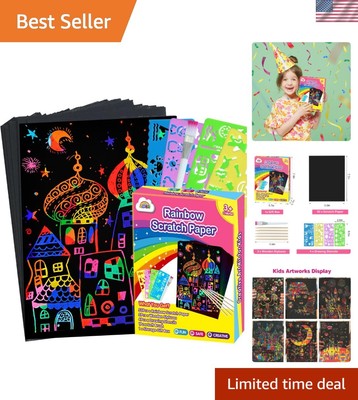 Creative Rainbow Scratch Art Kit - Fun and Educational Activity for Kids 3-10