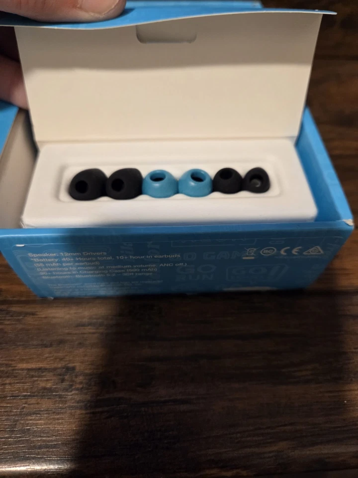 JLab JBuds Air ANC Auriculares Bluetooth Inalámbricos Verdaderos Cancelación Activa de Ruido, Sudor Foto 3 de 3