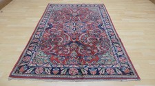 Antique PERSAIN CARPET RUG HAND MADE Oriental Wool Vintage 6ft 9" x 4ft 5" c1920