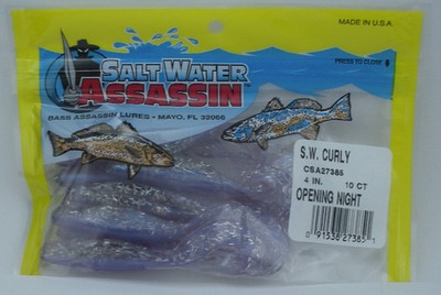 Bass Assassin CSA27385 4'' Curly Shad Swimbait 10 Pk Köder
