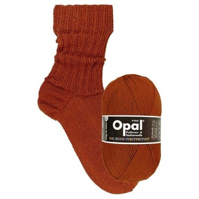 Opal ''Uni'' festes Sockengarn - rostbraun (9941)