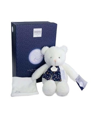 MONDLICHT - Teddybär Pantin 28 cm - ultraweiches weißes Plüschtier