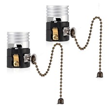 1Pair 2-Way Lamp Socket Replacement Base E26/E27 Incandescent Holder