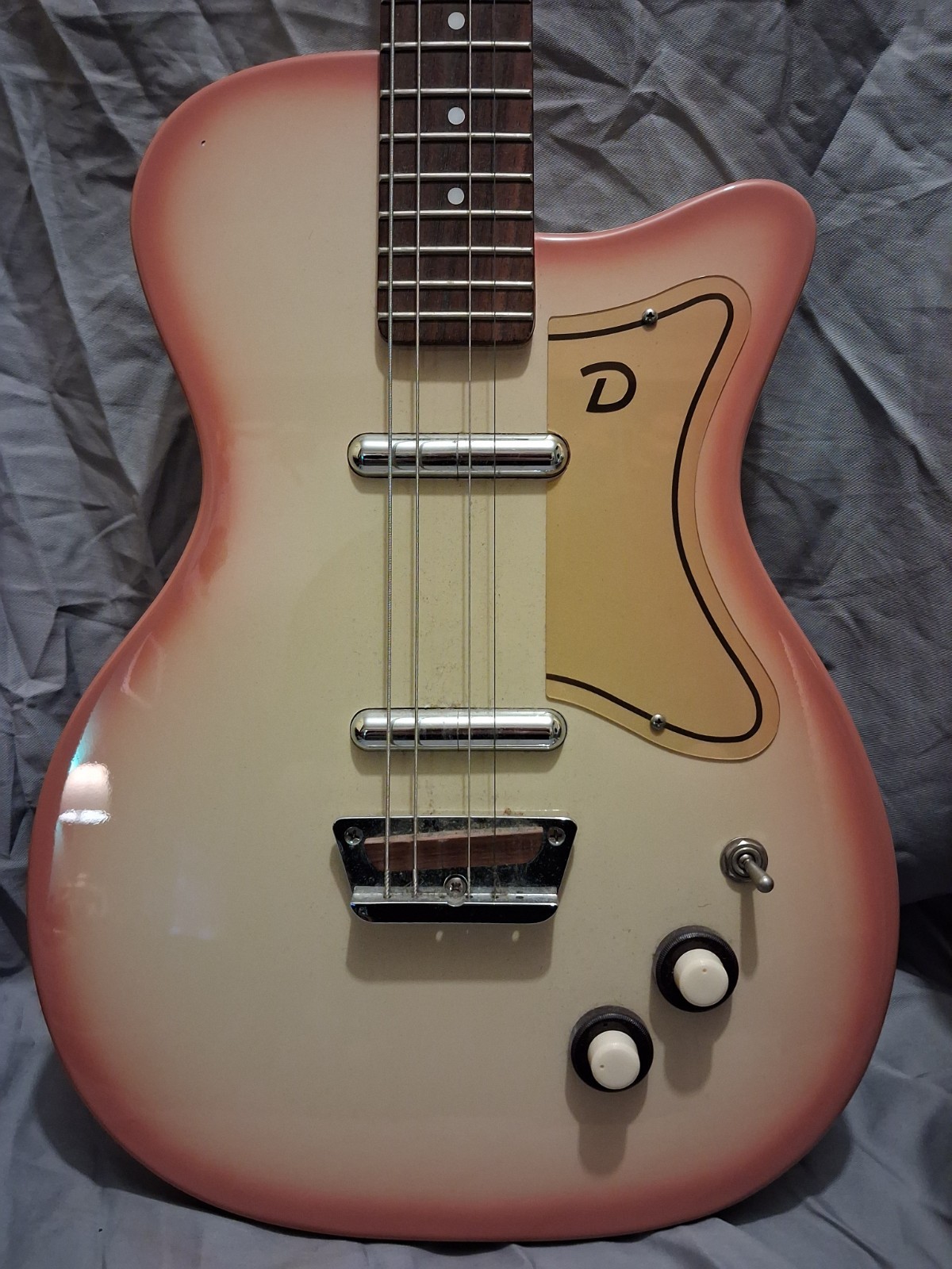Danelectro 56 U2 Copper Burst 6 String BARITONE Electric Guitar with Case