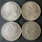 Lot of Four 1921 $1 Morgan Silver Dollars
