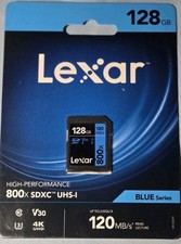 Lexar Professional 128GB Class 10 UHS High Speed 800 X SDXC-UHS-1
