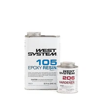 WEST SYSTEM® 105-A with 206-A Slow Hardener, 1.2 Quart Kit