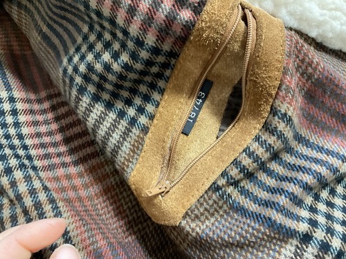 Giacca doppiopetto uomo vintage cammello marrone caramello vera pelle scamosciata petto 44’ - Foto 7 di 12