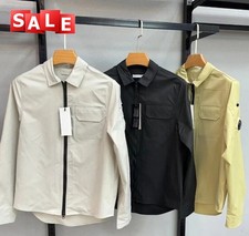 C. P COMPANY Long Sleeve Zip Up Lens Overshirt/Jacket UK New Black ＆ White