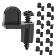 Pack Nylon Window Screen Clip with Screws Offset Clips for 3/8 in 12 Black