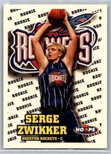 Serge Zwikker 181 1997-98 Hoops RC Rookie Houston Rockets Card