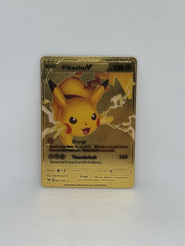 Pikachu V Charge Gold Foil Card