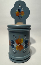 Norwegian Wood Rosemaling Hand Painted Folk Art Wall Pocket