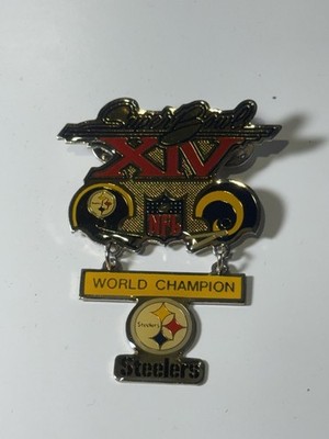 Vintage NFL Super Bowl XIV Rams versus Steelers Collectable Pin
