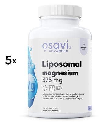 5 x Osavi Liposomal Magnesium, 375 mg - 90 vegan caps (399,97 EUR/kg)