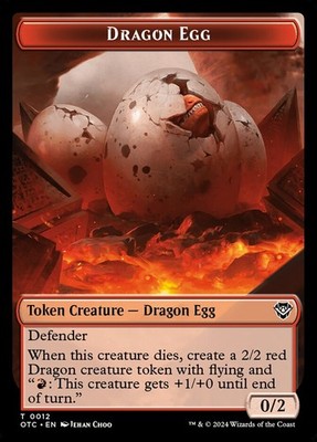 MTG Dragon Egg // Dragon ** TOTC Token ** English