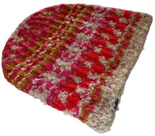 Natural Life Damen Beanie Mütze Rosa Calla Jacquard Hippie Boho Retro Mädchen Neu mit Etikett - Bild 2 von 4