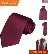 Solid Satin Tie Pure Color Necktie Mens Ties  Gift Box