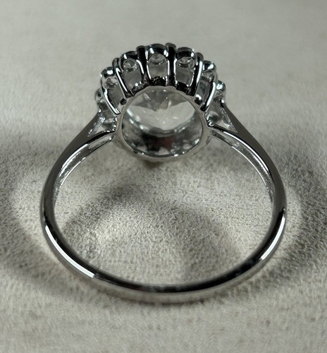 "Anillo de topacio blanco de plata esterlina STS Chuck Clemency 13""" - Imagen 4 de 8