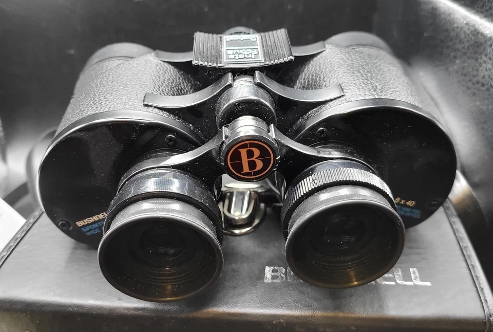 Vintage Bushnell Instafocus 8x40 Sportview Wide Angle Binoculars Case /Manual  - Image 2 of 4
