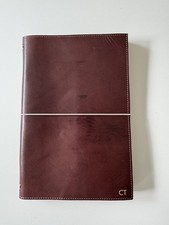 Paper Republic A5 Trifold Chestnut And Cognac Italian Leather Used