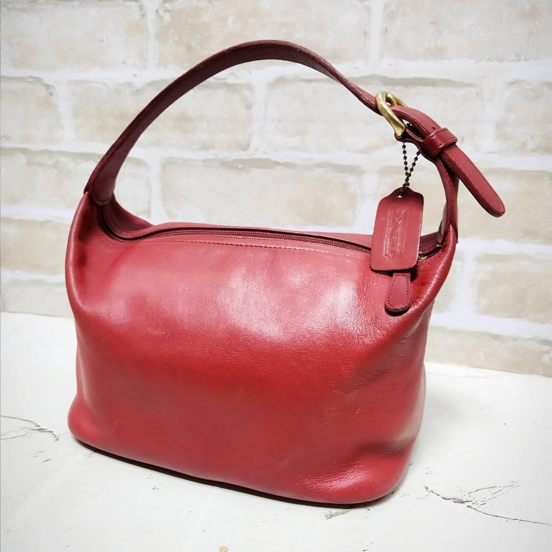 バッグ 4150 vintage coach old flap red COACH Shoulder Bag Red Flap Old Coach USA Leather | eBay