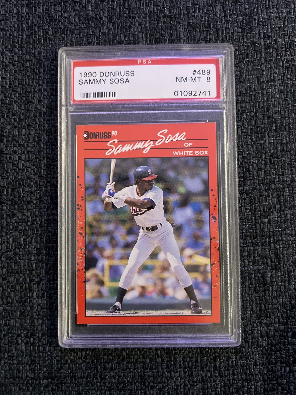 1990 Donruss Baseball #489 Sammy Sosa PSA 8 NM-MT (B)