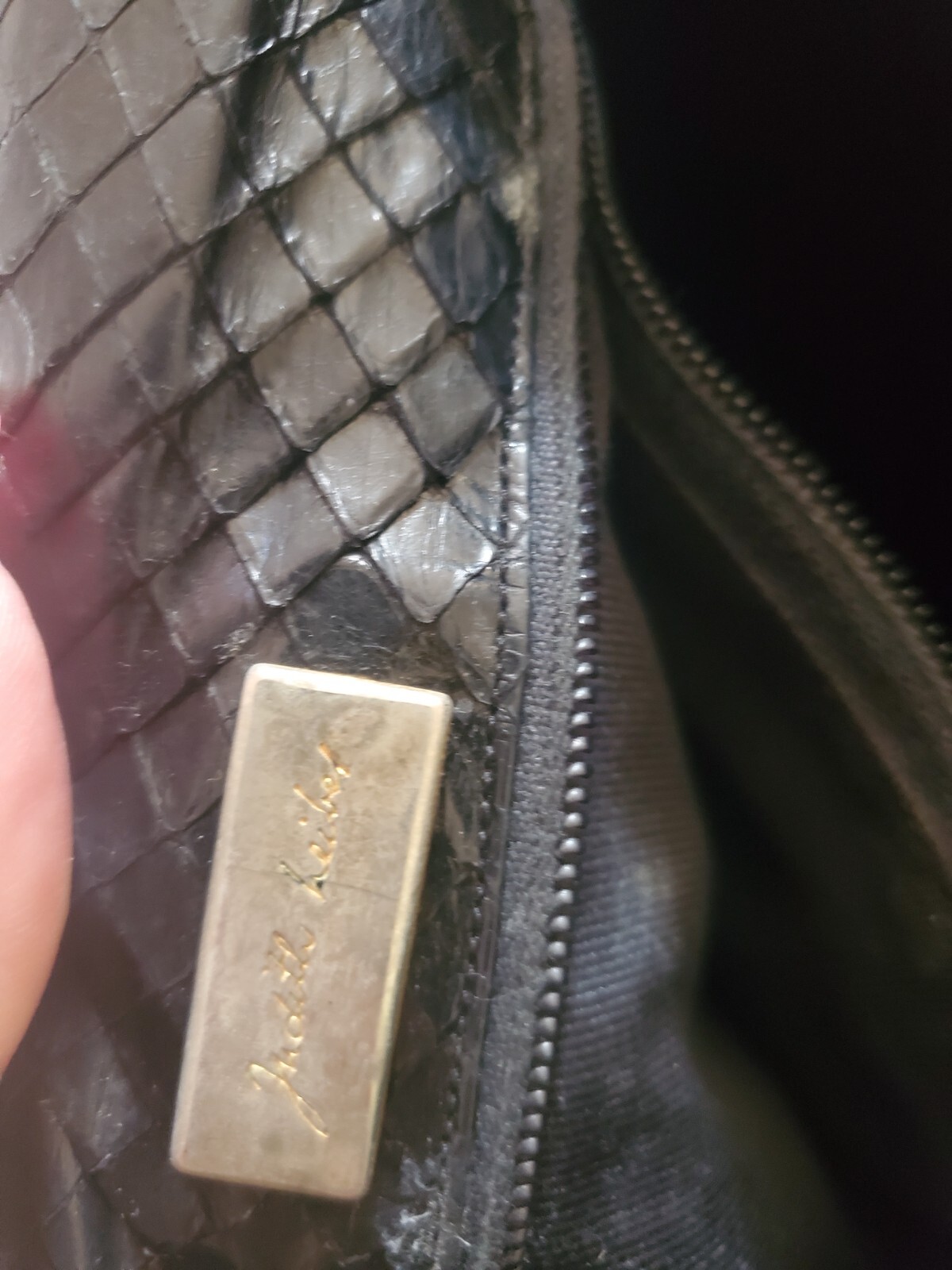 Judith Leiber Python Exotic Leather Shoulder Bag … - image 12