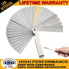 32Blade Feeler Gauge Metric & SAE Dual Reading Combination Gap Thicknes Measure