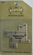 SEW-OLOGY #549949 MEASURING GAUGE, 14 MEASUREMENTS IN ONE, 1/8" TO 2"