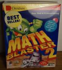 Vintage Math Blaster 2 by Davidson CD-ROM w/Big Box Win 95 3.1 SEALED NEW