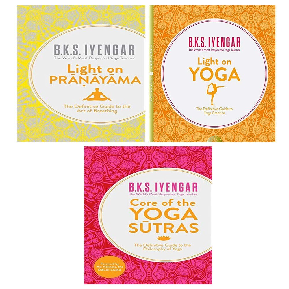 BKS Iyengar 3 Books Collection Set Light on Yoga, Pranayama, Core of Yoga Sutras
