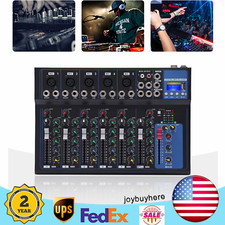Bluetooth Portable Audio Mixer with USB DJ Sound Mixing Console MP3 Jack 48V