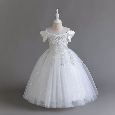 Birthday Wedding Party Dress for Girls Kid Princess Dress For Dance Performance
