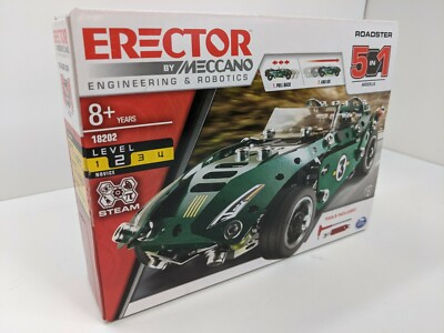 #ad Spin Master Erector by Meccano Roadster 5 in 1 18202 STEAM Pullback Ages 8 NEW $19.99