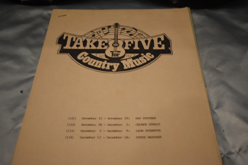 RALPH EMERY INTERVIEWS / "TAKE FIVE" RADIO SHOW George Strait/Leon Everette - Image 2 of 4