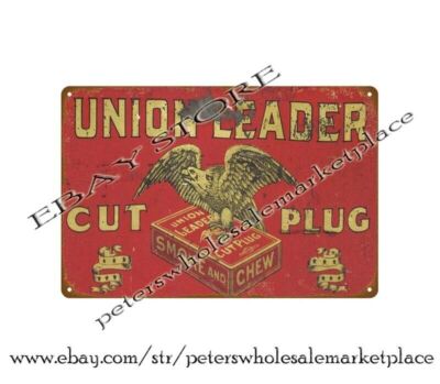 Union Leader Tobacco metal tin sign decorative wall art garage bar
