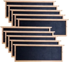Pack Of 10 Black Foundation Frames For Beehive Medium Super Box 614 Inch