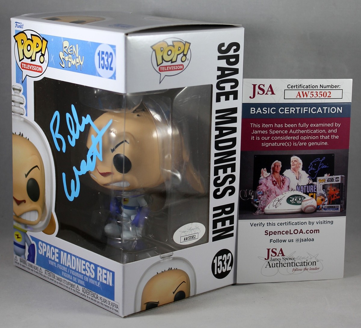 BILLY WEST SIGNED SPACE MADNESS REN & STIMPY FUNKO POP FIGURE