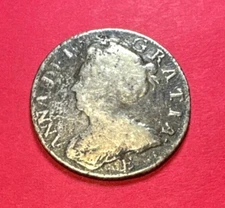 ☆ 300 Year Old SILVER Colonial Coin ☆ 1707 Queen Anne Shilling ☆ GOOD DETAIL ☆