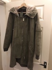 Allsaints Sheepskin Leather State Parka Jacket