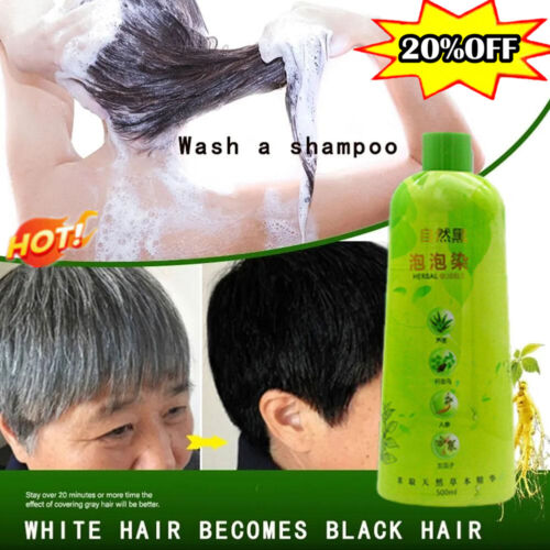 500 ml Brimles Shampoo, Herbal Bubble Grey Hair Dye Shampoo DEA - Picture 2 of 27